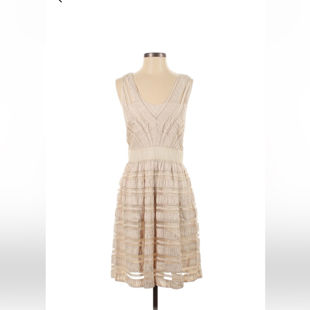 Baraschi ivory knee length dress